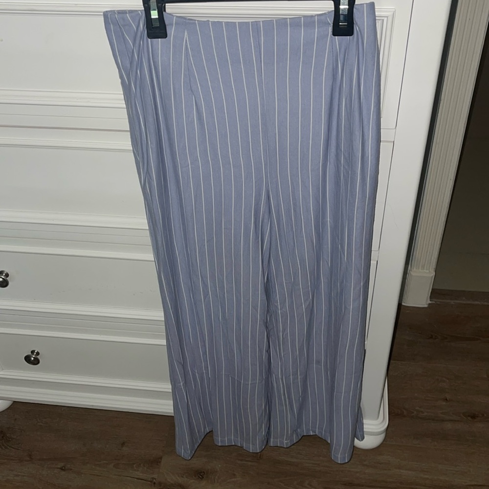 Blue flowy dress pants